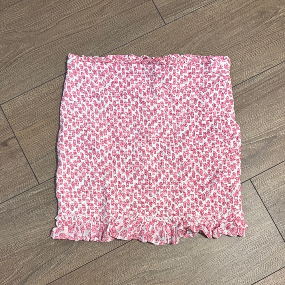 Billabong Pink and White Mini Skirt